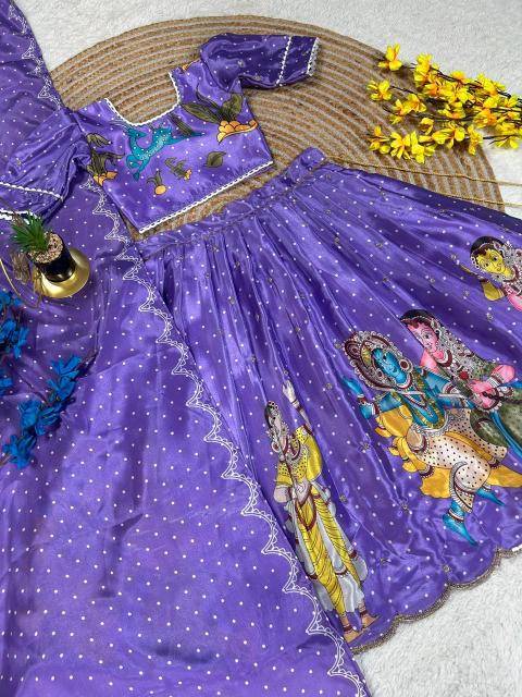 Trending Kalam Kari Kids Blue Lahenga Wholesale suppliers for indian clothing